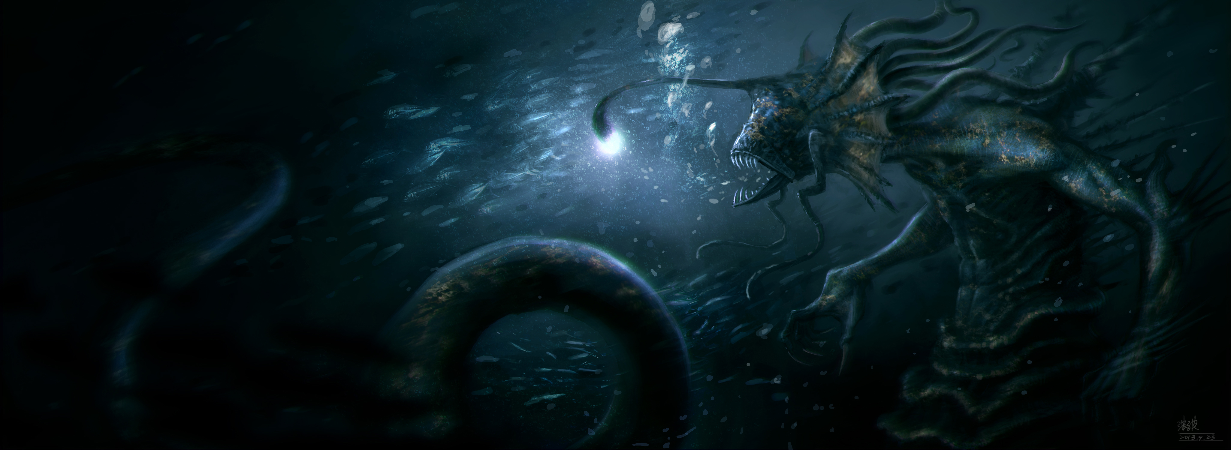 Deep sea monster by 93114011 on DeviantArt 