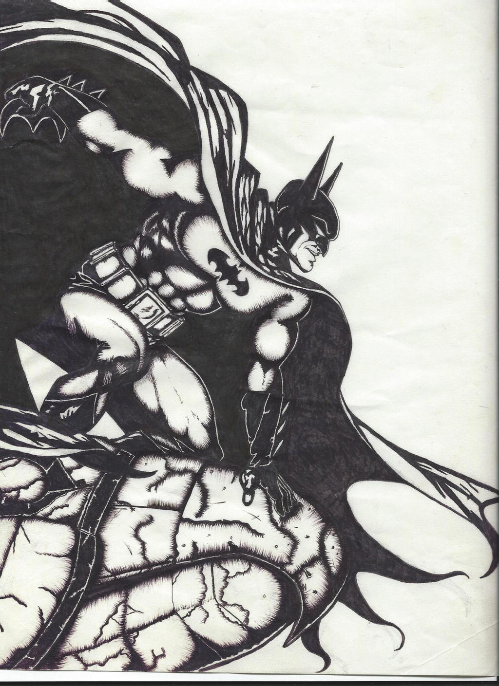 Batman Ink Drawing by jozemo on DeviantArt