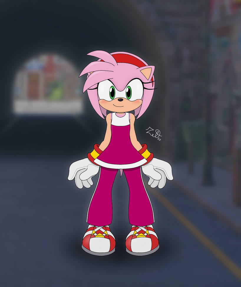 Amy Rose Riders Outfit (commission) by Zetrag99 on DeviantArt