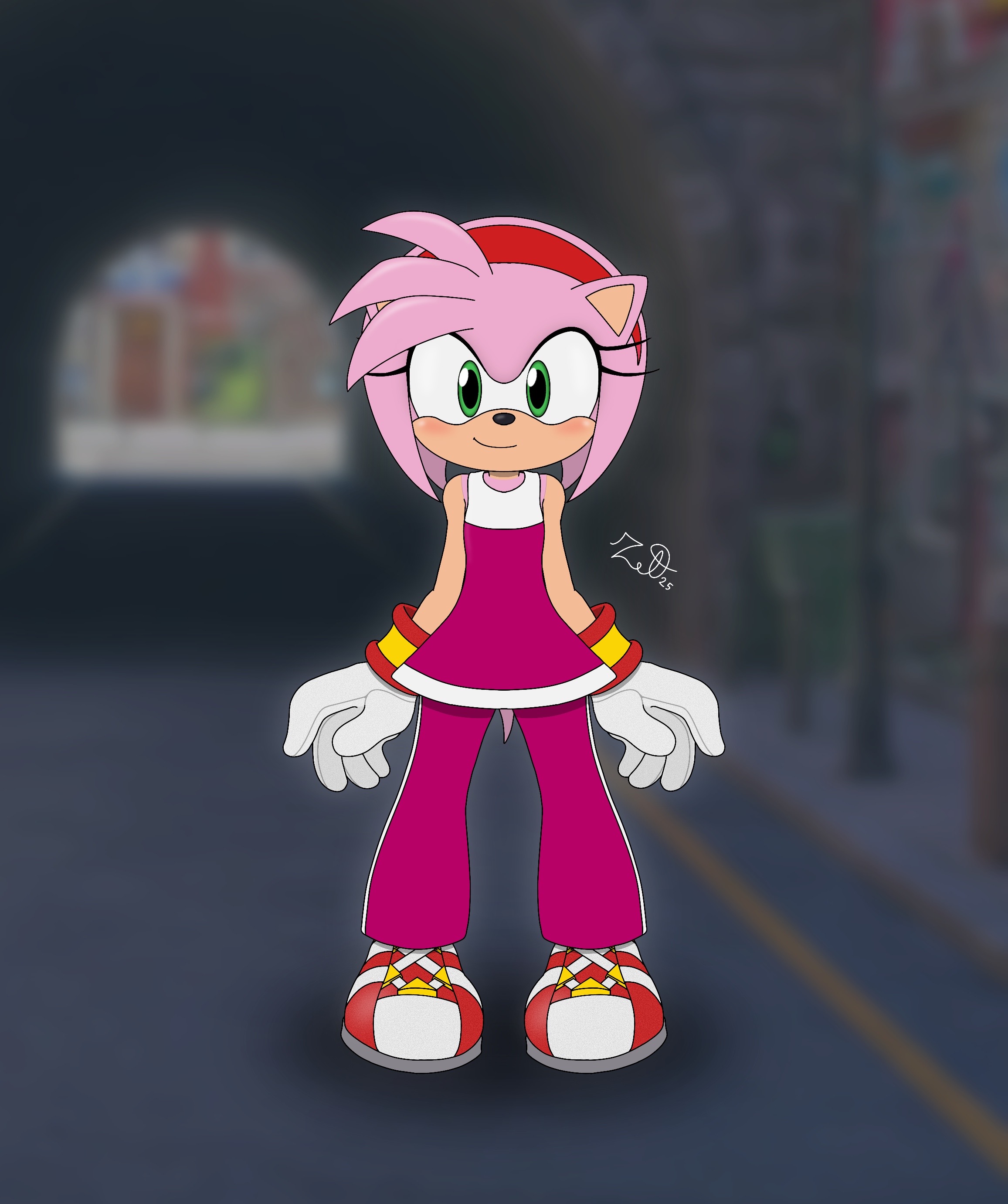 Amy Rose Riders Outfit (commission) by Zetrag99 on DeviantArt