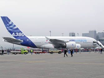 Airbus A380 in Zurich Airport