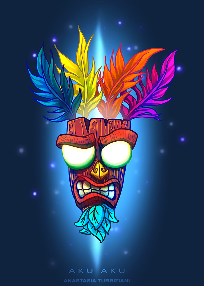 Aku Aku from Crash Bandicoot ! by Mireia on Dribbble