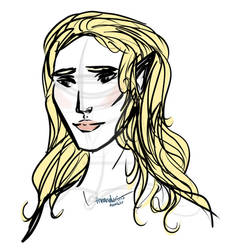 Wife of Oropher, Mother of Thranduil Sketch 1