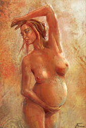 Pregnant beauty by sketchformscratch