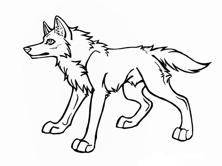 Basic Wolf Lineart Free use wolf Lineart by AkashaOokami on DeviantArt