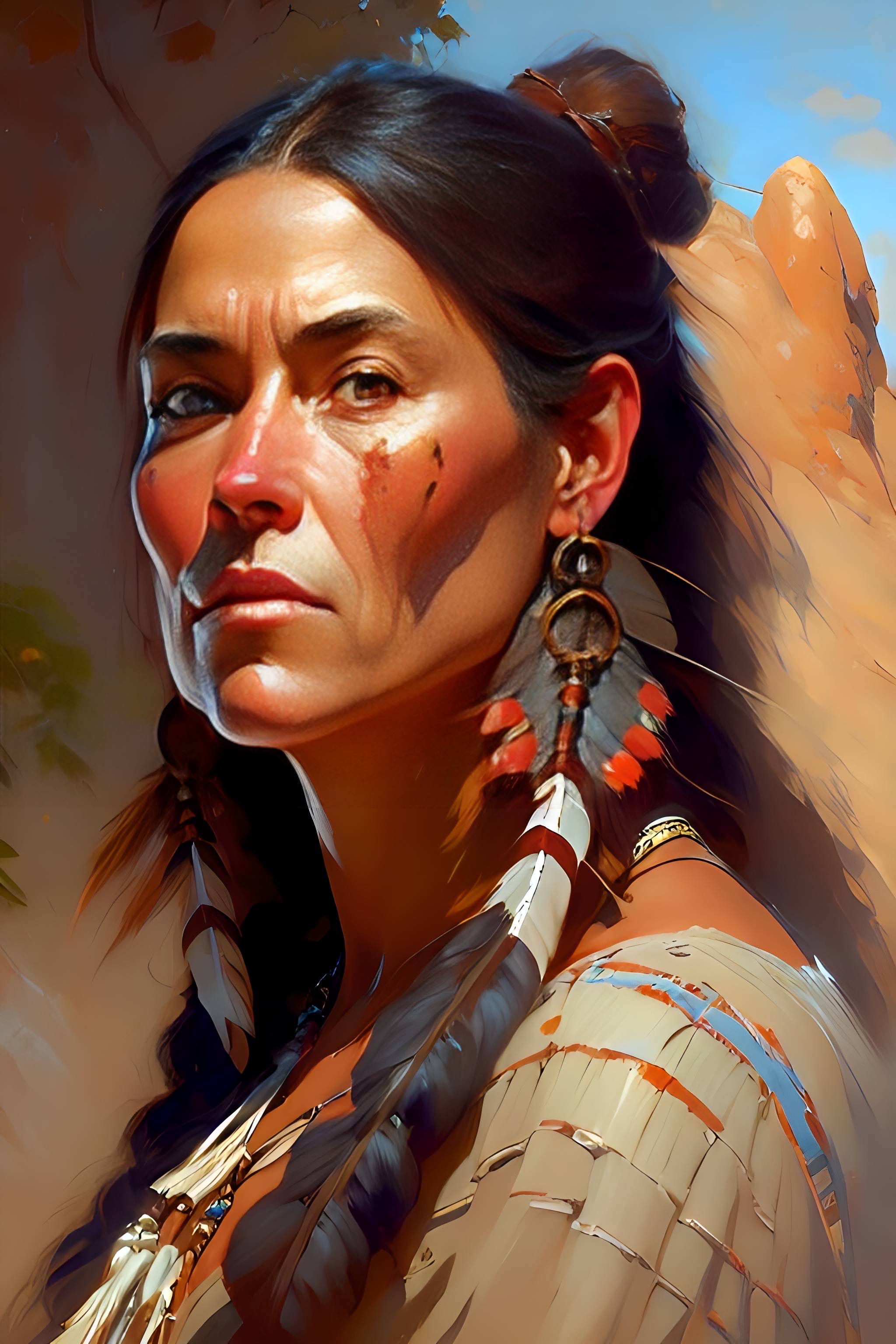 Native American Indian portrait by ChrisTalion on DeviantArt