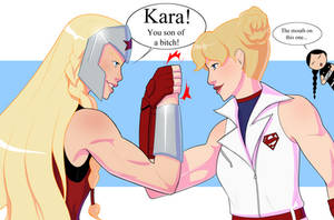 Kara and Cass - Epic Handshake