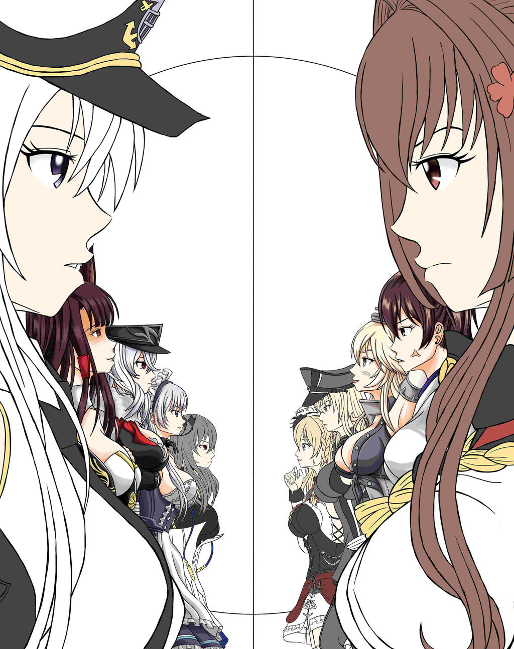 Kancolle vs Azur Lane 2 by Shibaaoki on DeviantArt