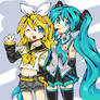 Rin and Miku: Colored