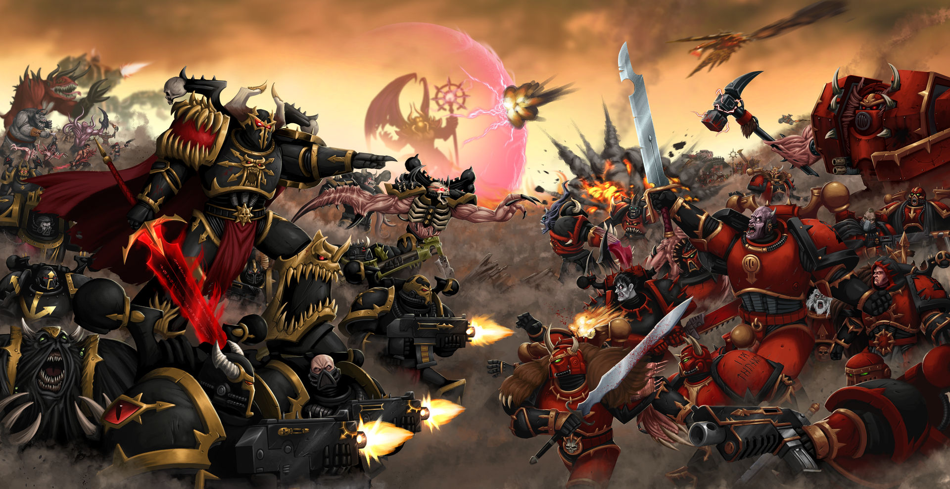 Black Legion Vs Red Corsairs by Eliphusz on DeviantArt