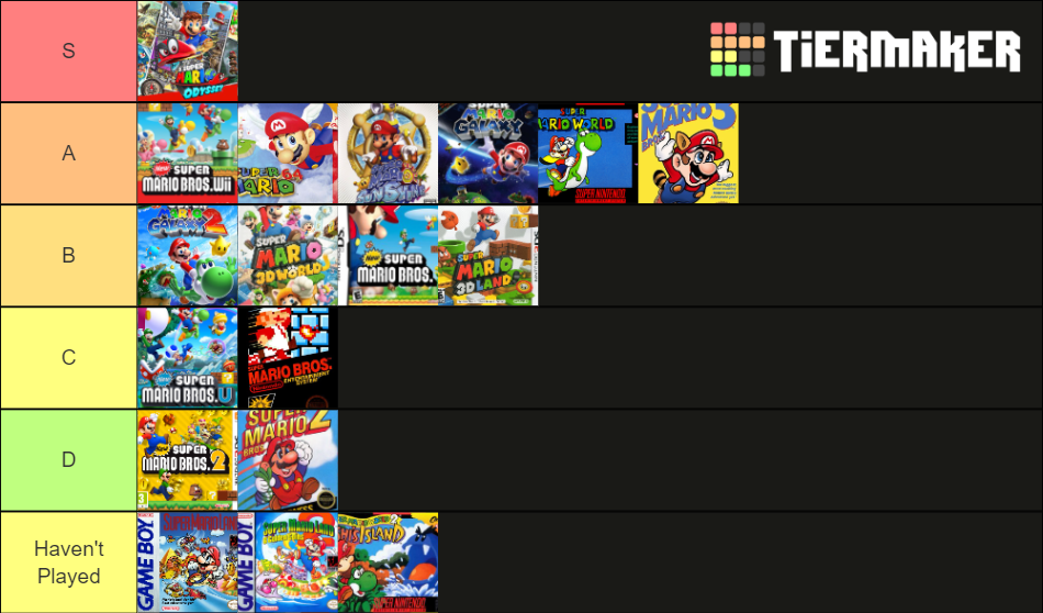 List of super outlet mario bros games