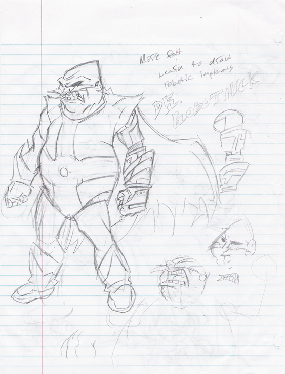 Robotnick first sketch by Saber16 on DeviantArt