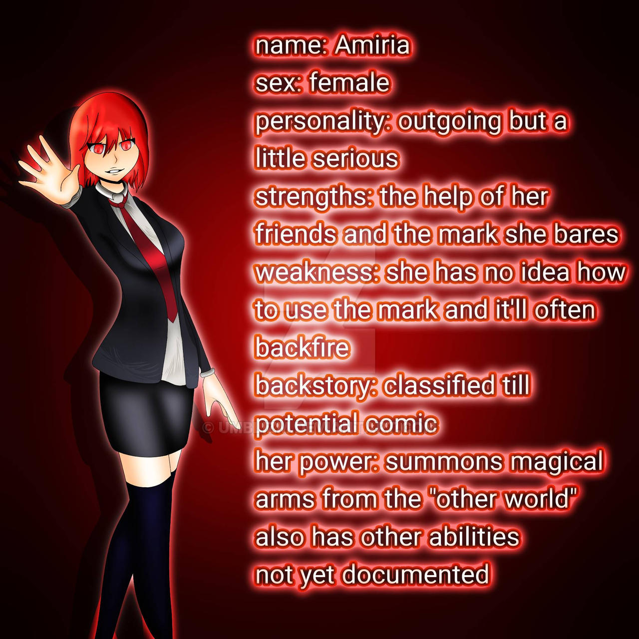 Amiria character sheet by umblizm on DeviantArt