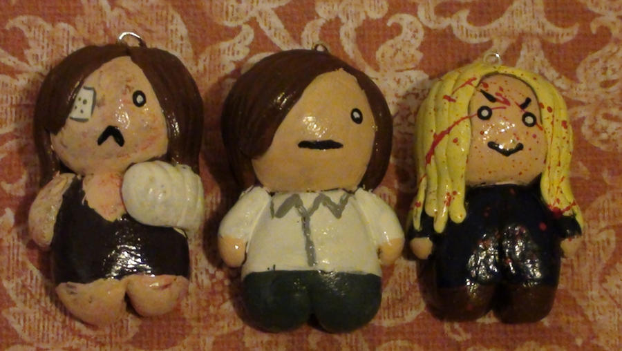 Eileen, Henry,and Walter charms from Silent Hill 4