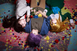 Ib game cosplay Garry, Mary, Ib