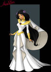 princess jasmine  -  wedding dress