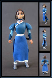 katara custom figure (fabric skirt) - commission