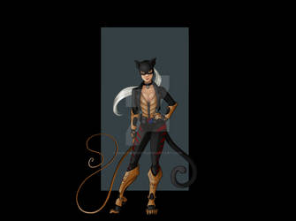 catwoman neko-onna nightfall mode  -  commission
