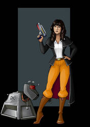 sarah jane and K-9  -  commission