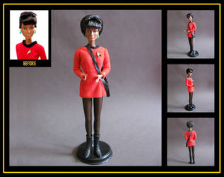 Lieutenant Uhura (Star Trek Barbie) custom doll by nightwing1975