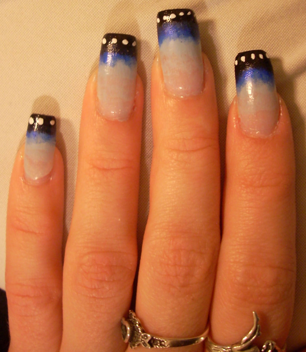 Blue Morpho Butterfly Nails