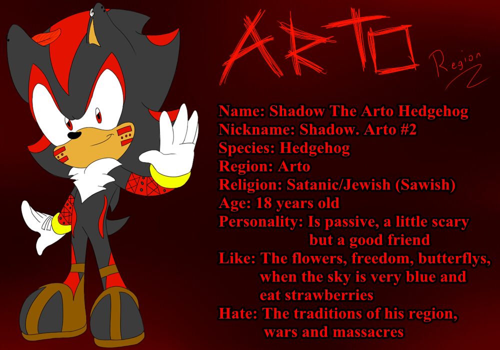 F.C.W.S] Shadow The Arto Hedgehog [1/10] by Sharia0The0Hedgehog on  DeviantArt