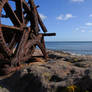 Rusted rope winch