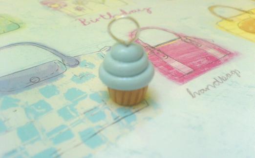 Mini Candyfloss Cupcake Charm