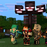 Minecraft  (Wither behind us)