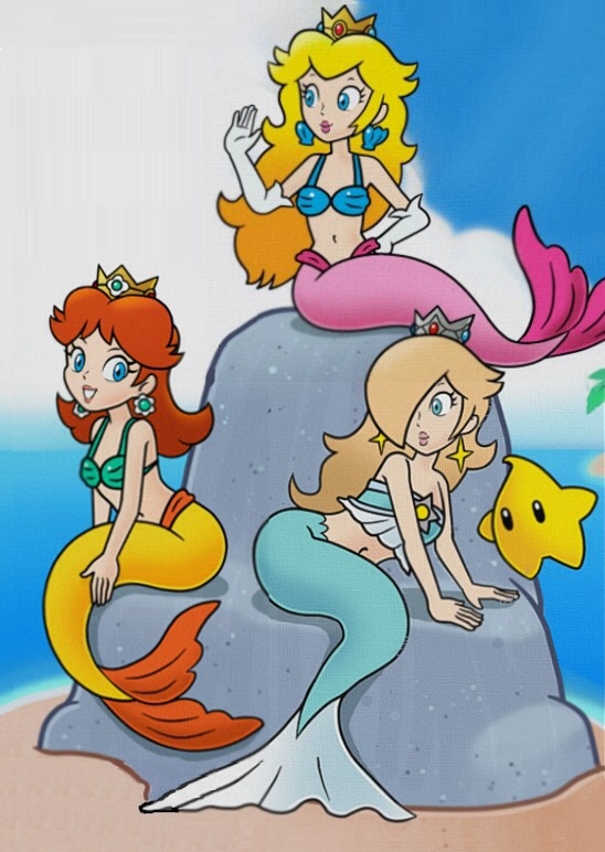 Peach, Daisy and Rosalina Mermaids