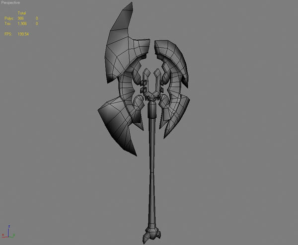 Axe wireframe by JimmYPoPAli on DeviantArt