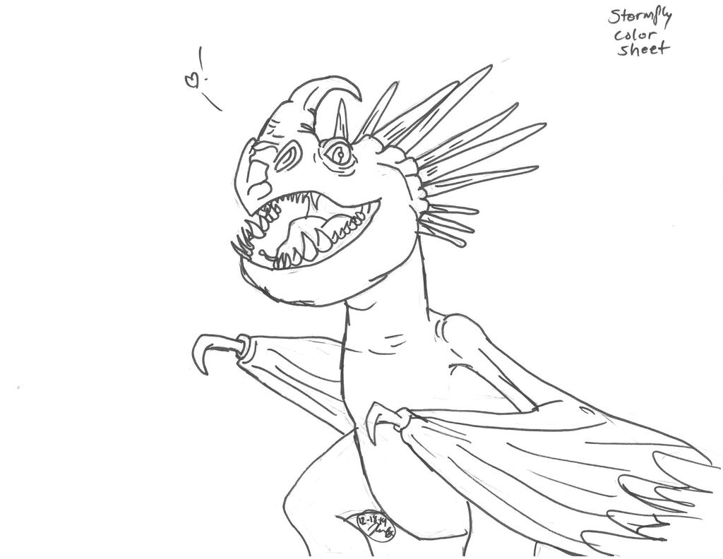 Stormfly Coloring StormFly Color Sheet by KISSEricFoxRockNRoll on DeviantArt