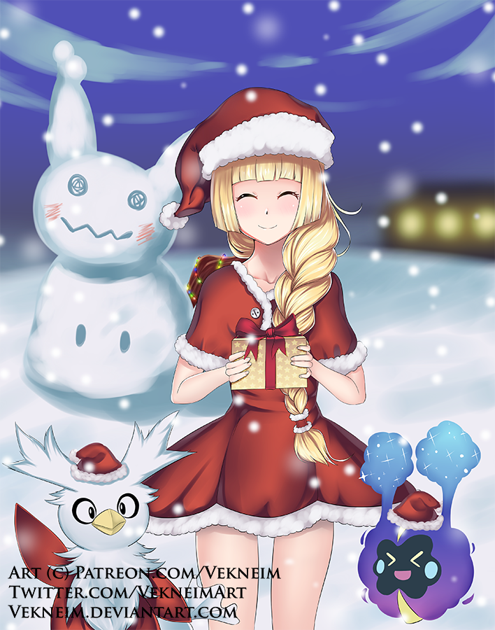 Lillie Pokemon Sun and Moon Christmas