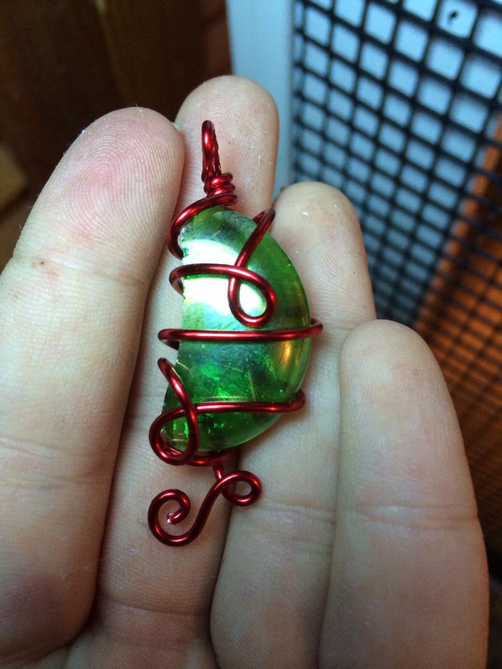 red and green pendant