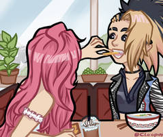 Just Gal' Pals Sharing Food [Seraphine x Akali] by Cleopay