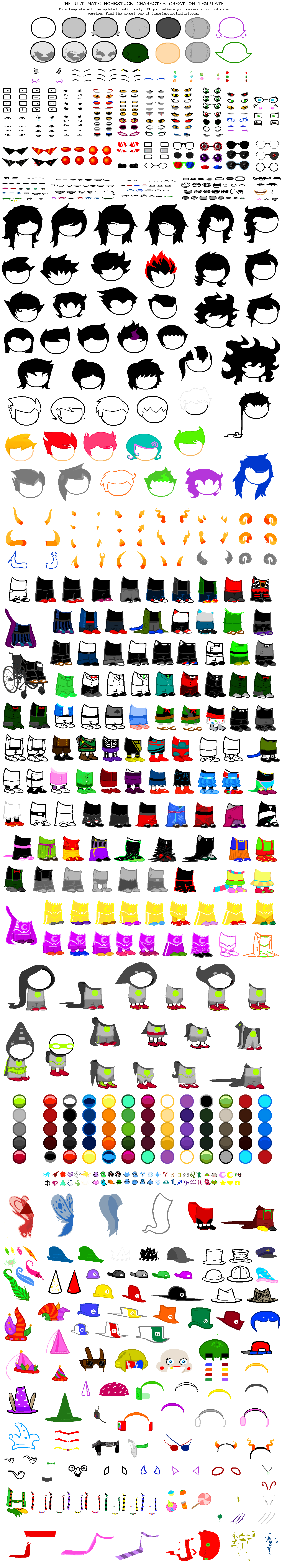 ULTIMATE HOMESTUCK CHARACTER CREATION TEMPLATE by ManDownstairs on