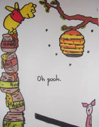 Winnie the Pooh about to jump...