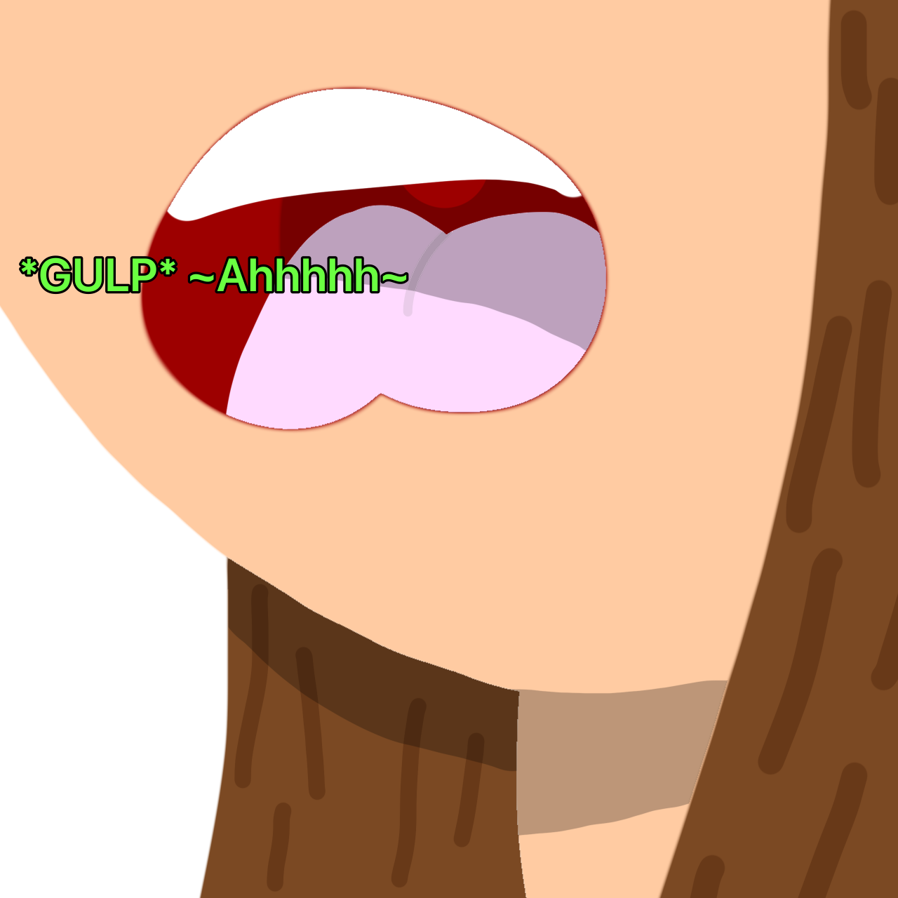 Gulp Face Animation Girl Gulp with mouth opened by mrnoms05 on DeviantArt