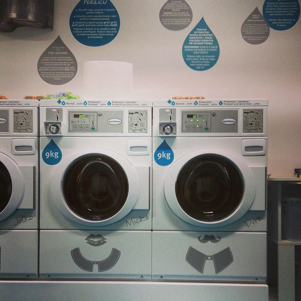 doing laundry.