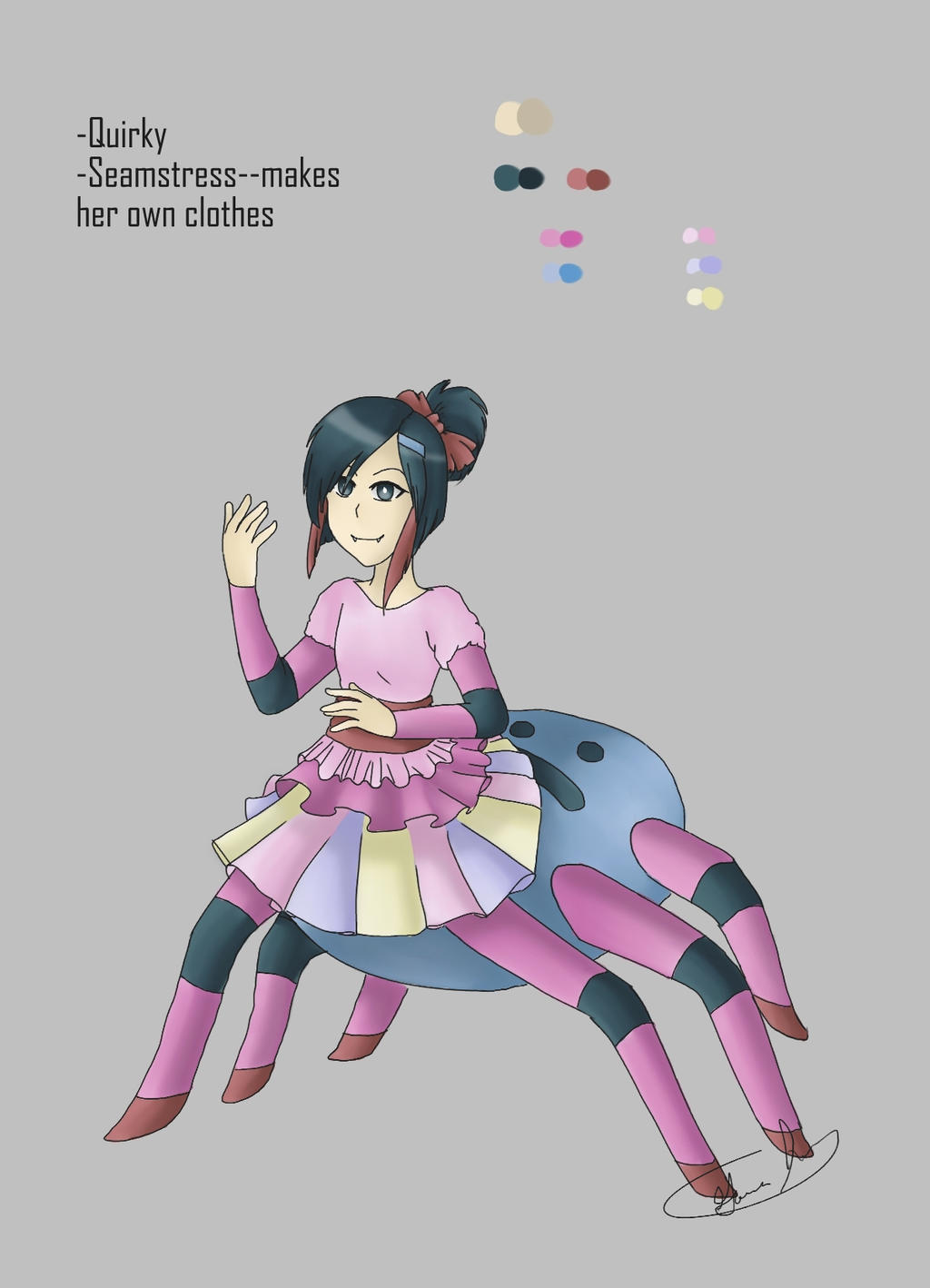 Shiny Spinarak Gijinka by on DeviantArt