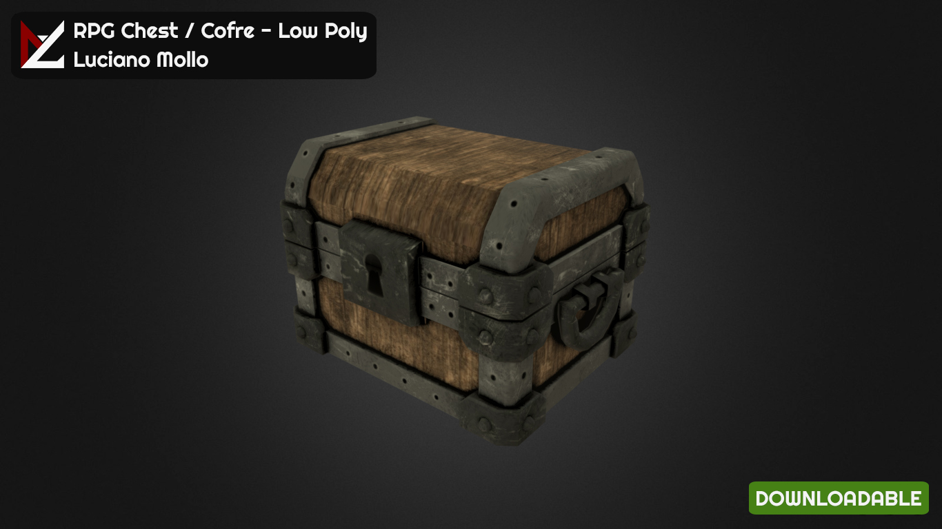 RPG Chest / Cofre - Low Poly