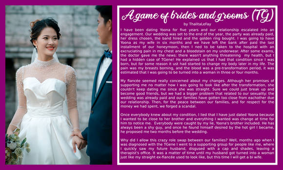 A game of brides and grooms - TG Caption