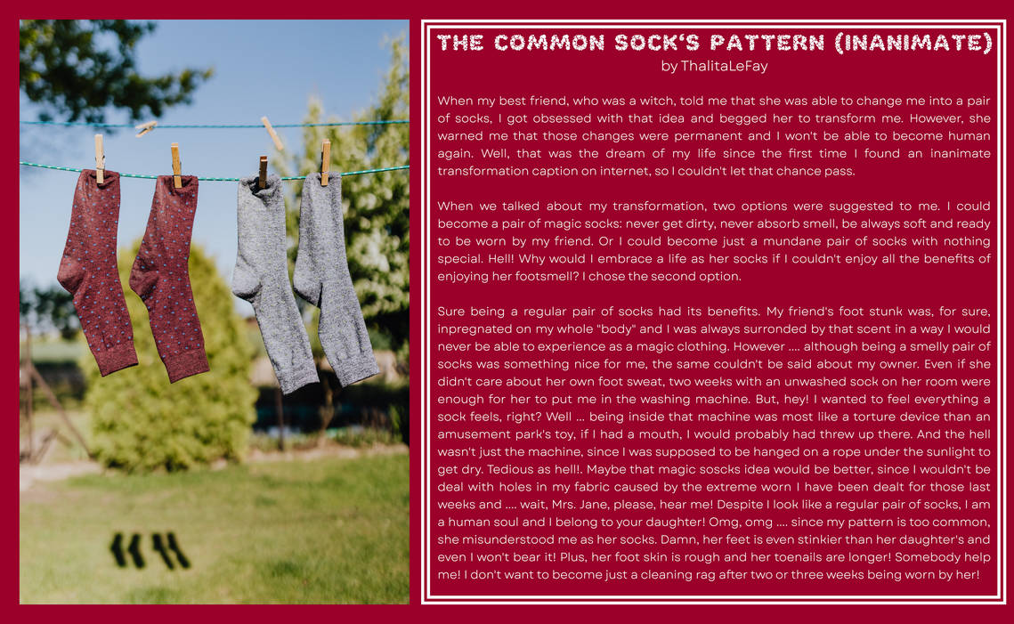 The common sock's pattern - Inanimate TF by ThalitaLeFay on DeviantArt