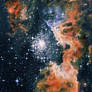 NGC 3603, Deep Space