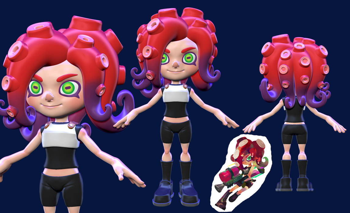 Octoling Girl Splatoon by Minaya-Alvar on DeviantArt