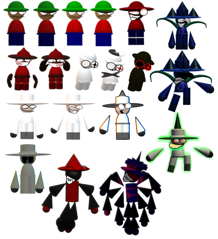 Some expunged forms (Fnf:Universe backstage) by greenft on DeviantArt