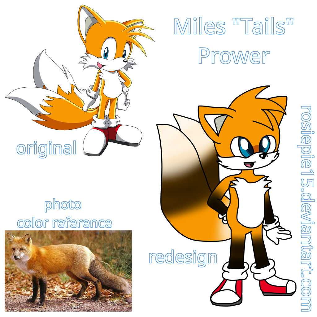 Sonic the Hedgehog- Tails redesign by rosiepie15 on DeviantArt