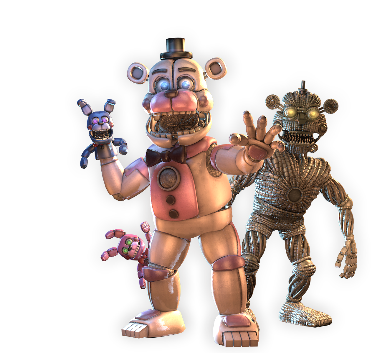 FNaF C4D  FNaF Withered Freddy Full Body V2 by BrussPictures on DeviantArt