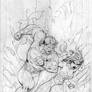 Superman 211 Cover Linework