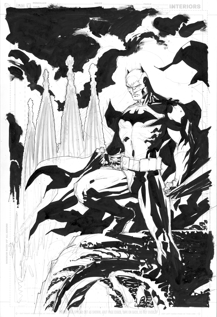 Batman Barcelona rough inks